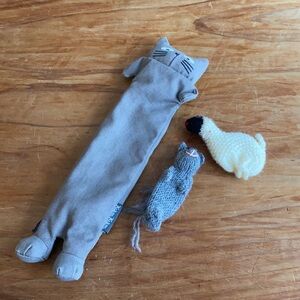 NWOT Cat Stretch Pencil Case & Craft Fair Pencil Topper/Finger Puppets